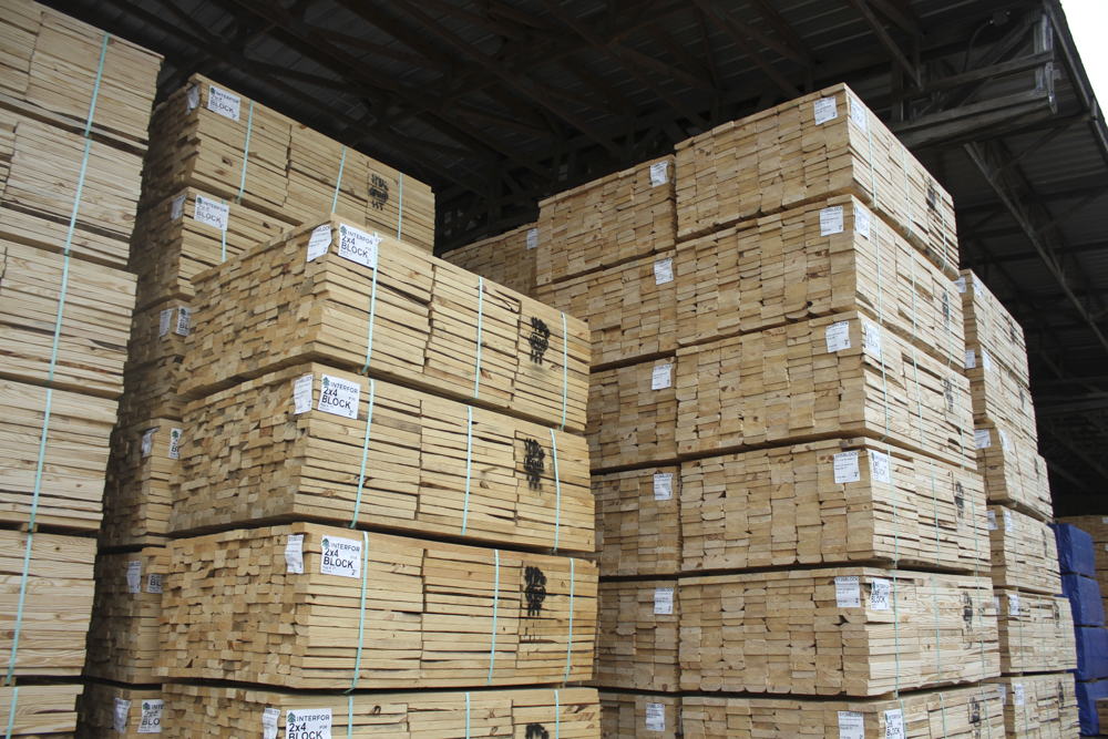 stacks of lumber