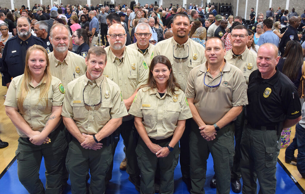 Group photo of several SC Forestry Commission employees at an event