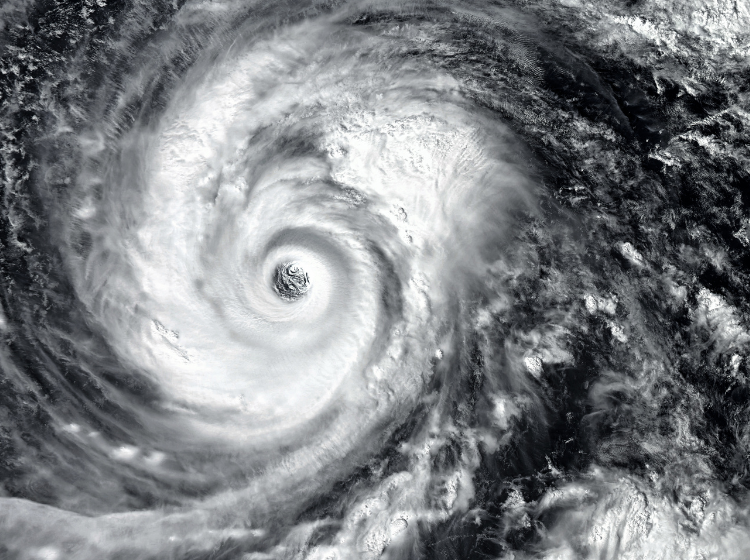 Satellite image of a hurricane